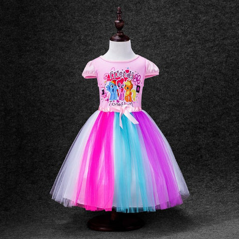 Elsa/Anna Short Sleeve Cotton Tutu Dress