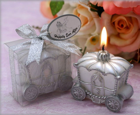 Elegant Pumpkin Carriage Candle